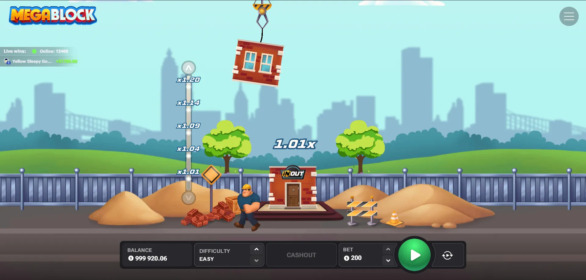 MegaBlock crash game su smartphone — esperienza mobile completa