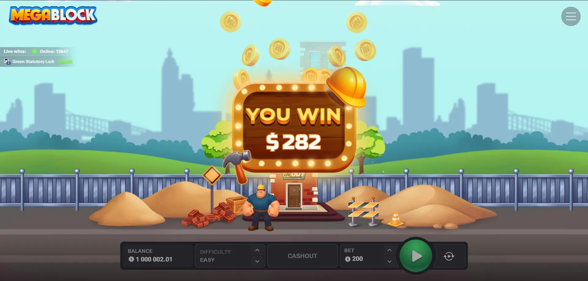Demo gratuita di MegaBlock — prova senza deposito o registrazione